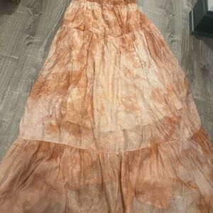 By The River Women’s Large Dress Boho Tie Dye Tiered Lined